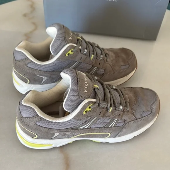 Vionic Taupe and Lemon Sneakers - Picture 5 of 9